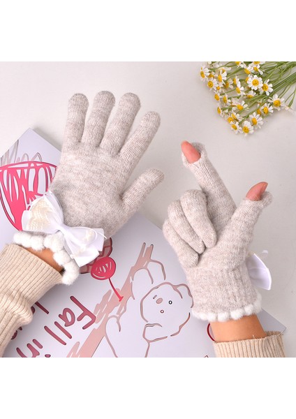 , Yün Içeren Parmak Arası Eldivenler, Sıcak Tutan, Donmaya Karşı Koruyan, Ekstra Kalın, Dokunmatik Ekranlı Öğrenci Modelleri (Yurt Dışından)