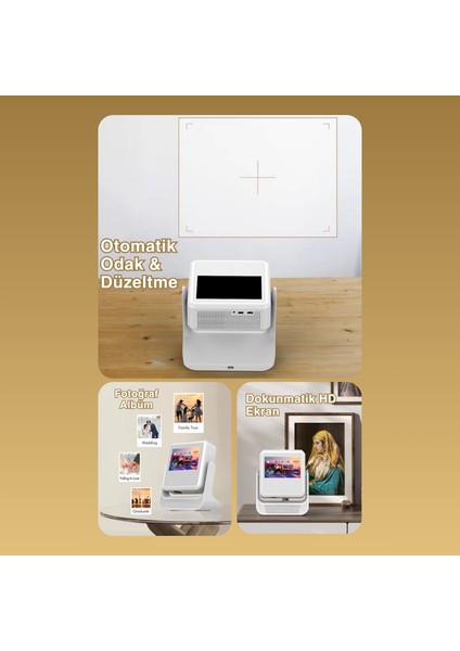 C3 Buds Ekranlı Projeksiyon Cihazı Taşınabilir Android Sistemli Wifi HDMI USB Destekli Projektör fırsatları