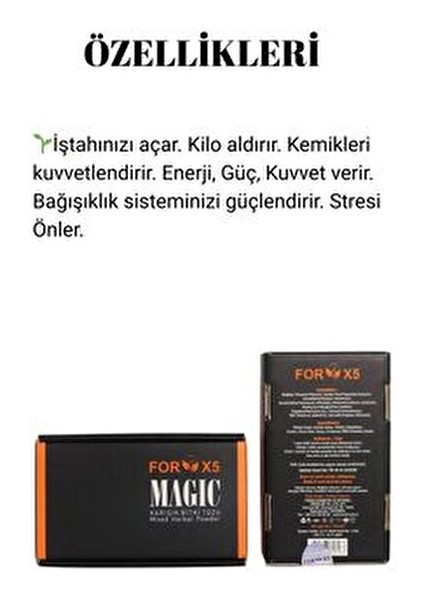 Magic Karışık Bitki Tozu 30 Şase Doğal İçeriklerle Zenginleştirilmiş Sağlıklı Karışım