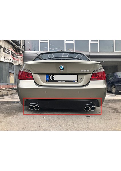 Bmw E60 M Tampon Difüzör Çift Çıkış Fiberglass Boyasız