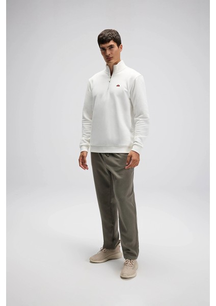 Pamuklu Regular Fit Yarım Fermuarlı Dik Yaka Sweat Erkek Sweat EM580 indirimleri