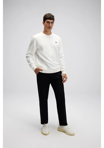 Pamuklu Regular Fit Bisiklet Yaka Logolu Sweat Erkek Sweat EM579