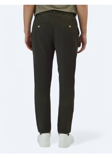 Haki Düz Dokuma Jogging Fit Casual Pantolon fırsatları
