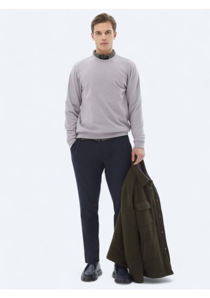 Lacivert Dokuma Jogging Fit Casual Pantolon
