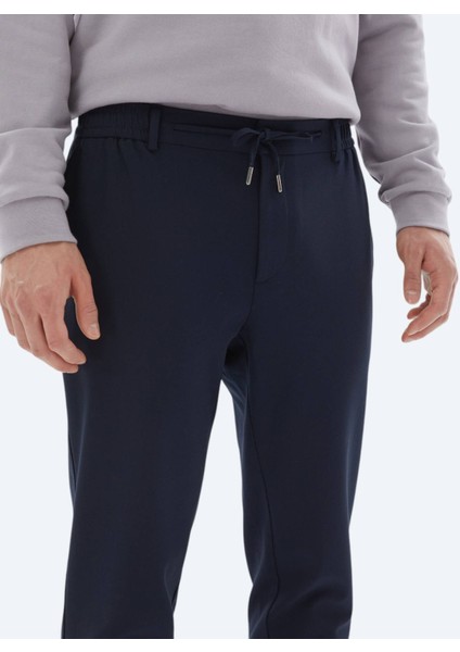 Lacivert Dokuma Jogging Fit Casual Pantolon modelleri