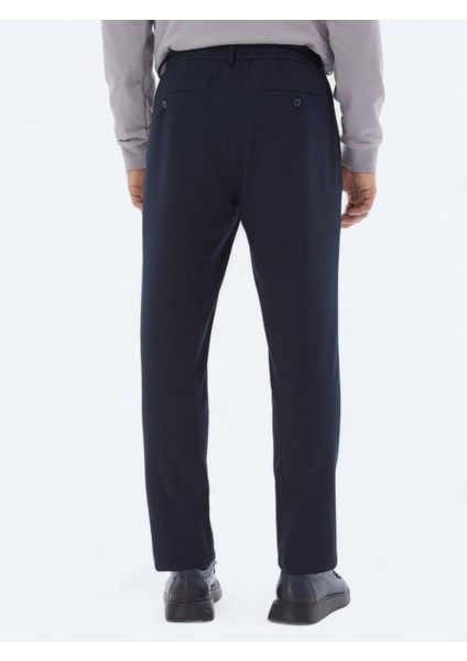 Lacivert Dokuma Jogging Fit Casual Pantolon fırsatları