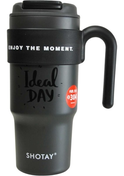 ST-8917 Çift Kullanım Pipetli/rahat Içim 1000ML Çelik Matara