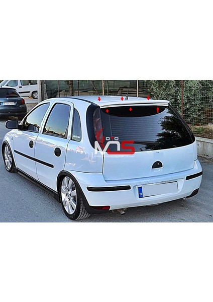 Opel Corsa C Spoyler Fiberglass Boyasız