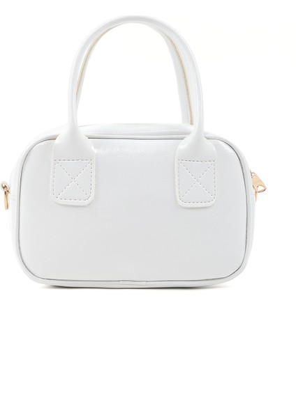 Kırışık Dokulu Beyaz SHK217 Fiyonklu Suni Deri, Tek Bölmeli, Fermuarlı,kolon Askılı, El, Kol ve Omuz Çantası modelleri