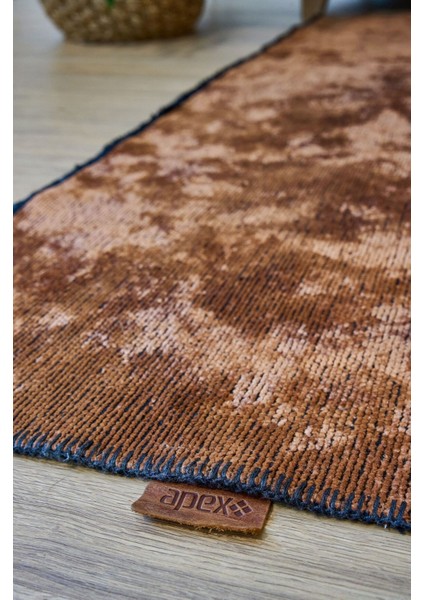 Hare Plus 8922 Kiremit - Pamuk Şönil Dokuma Halı | Modern Salon Halısı modelleri