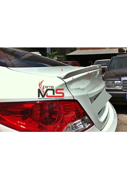 Hyundai Accent Blue Spoyler Fiberglass Boyasız