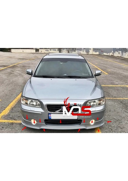 Volvo S60 Makyajlı Kasa Ön Tampon Eki Fiberglass Boyasız