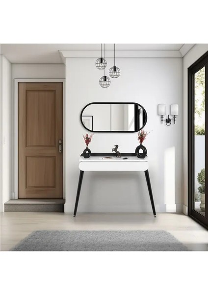 Flora Alize Siyah Dresuar / Aynalı Dresuar / Çekmeceli Dresuar /antre Dresuar / (90X32 Cm) fiyatları