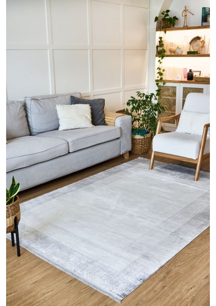 Caliente 4931 Gri - Viskon Dokuma Halı | Şık Modern Halı Modeli