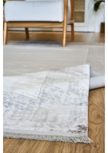 Caliente 4931 Gri - Viskon Dokuma Halı | Şık Modern Halı Modeli