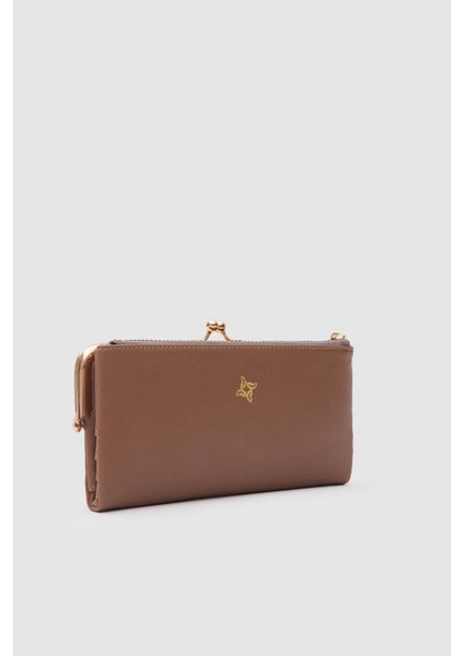 Kahvrengi lüks Kartlılı Cüzdan