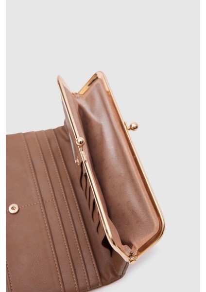 Kahvrengi lüks Kartlılı Cüzdan