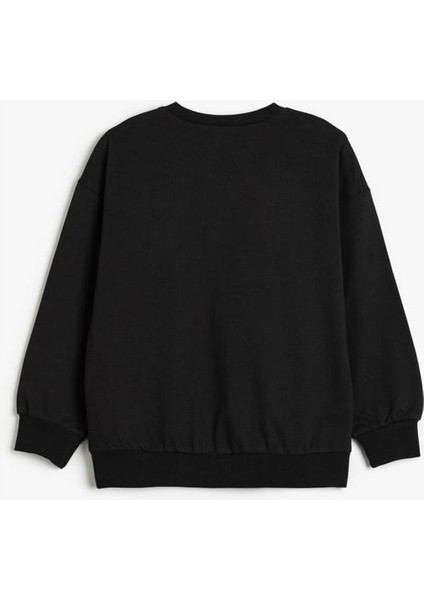 Sweatshirt Unicorn Baskılı Uzun Kollu Bisiklet Yaka Şardonlu indirimleri