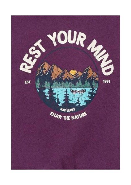 Baskılı Mor SWEATSHIRT7S10060-70577