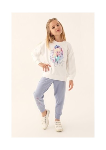 Krem Kız Çocuk Eşofman Takımı
