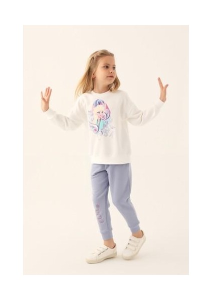 Krem Kız Çocuk Eşofman Takımı