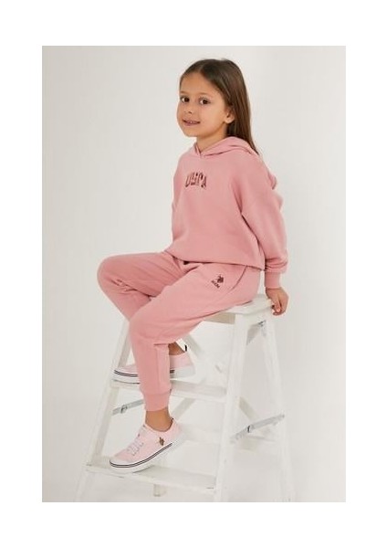 Retro Pembe Kız Çocuk Eşofman Takımı