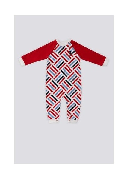 Krem Şerit Detay Yaka Çıtçıtlı Bebek Tulum indirimleri