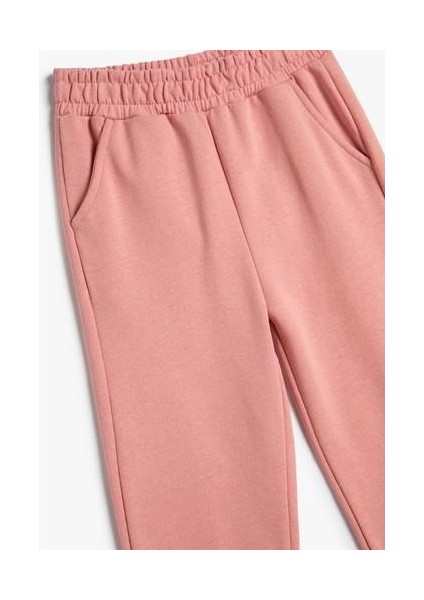 Basic Jogger Eşofman Altı Şardonlu Cepli Beli Lastikli Pamuklu