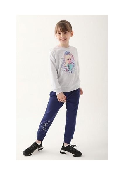 D4825-3 Kız Çocuk Eşofman Takımı Kar Melanj indirimleri