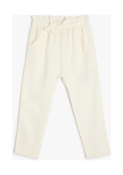 Fiyonklu Pantolon Cep Detaylı Beli Lastikli indirimleri