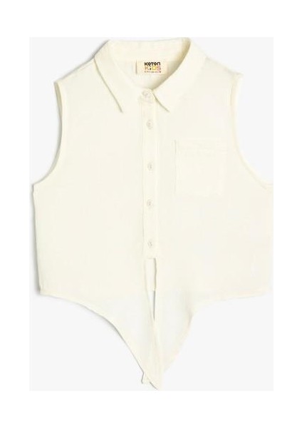 Crop Gömlek Kısa Kollu Önden Bağlamalı fırsatları