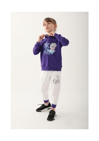 D4827-3 Kız Çocuk Eşofman Takımı Mor