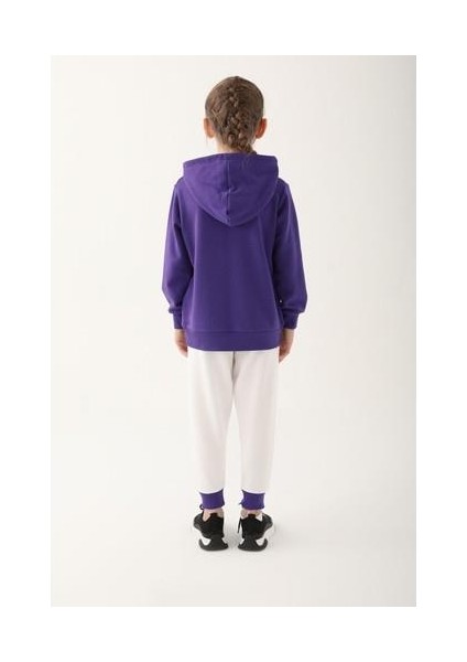 D4827-3 Kız Çocuk Eşofman Takımı Mor