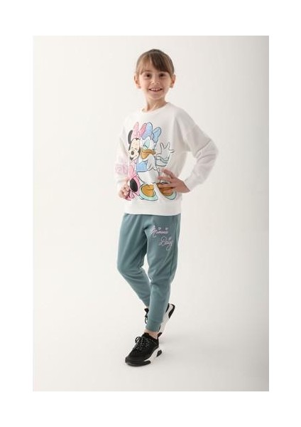 Krem Kız Çocuk Eşofman Takımı