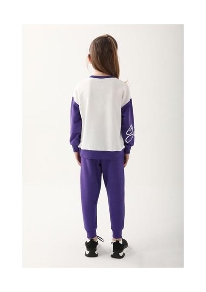 Mor Kız Çocuk Eşofman Takımı