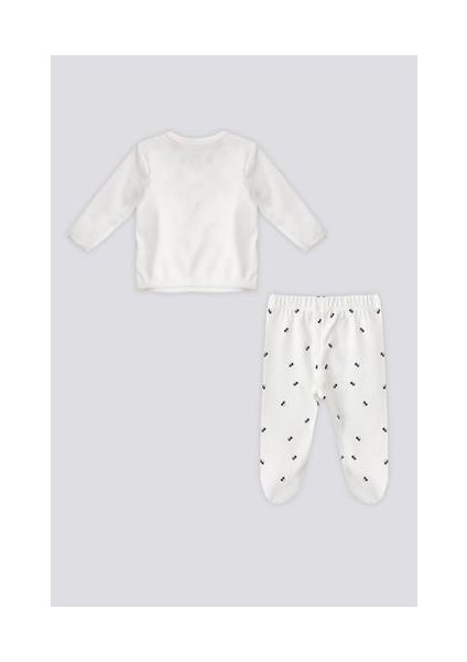 Krem Kiraz Desen Bebek 5'li Hastane Çıkış Seti