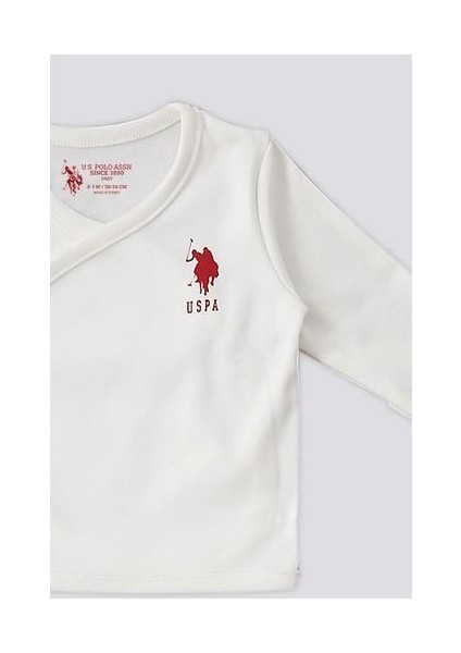 Ekru Kalp Desen Bebek 5'li Hastane Çıkış Seti