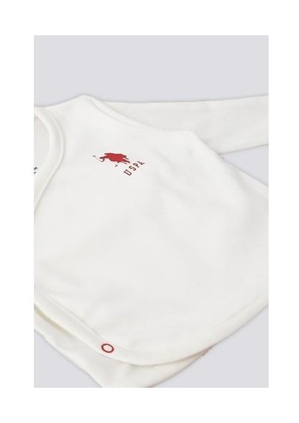 Ekru Kalp Desen Bebek 5'li Hastane Çıkış Seti