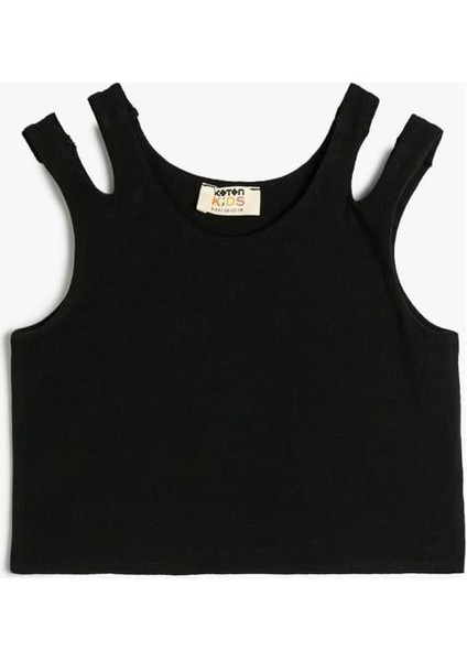 Crop Atlet Çift Askılı Pamuklu