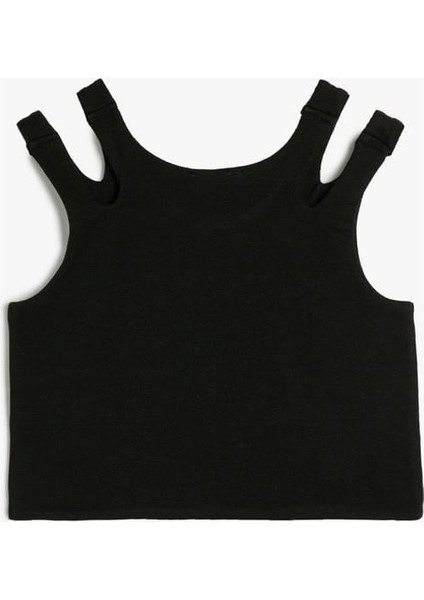 Crop Atlet Çift Askılı Pamuklu