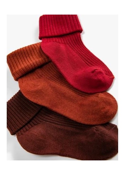 3’lü Basic Çorap Seti Pamuk Karışımlı