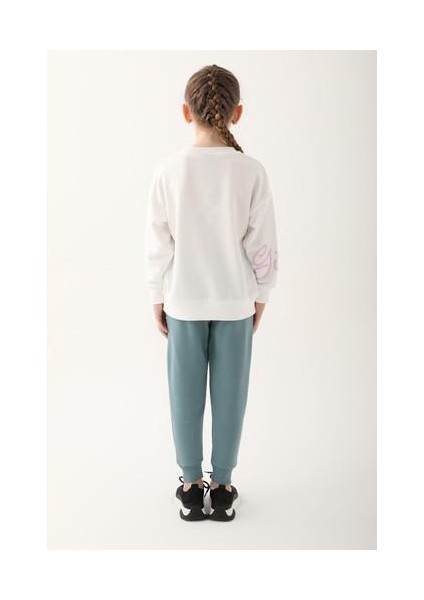 Krem Kız Çocuk Eşofman Takımı