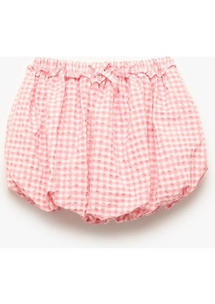 Fiyonk Detaylı Beli Lastikli Pötikareli Balon Etek fırsatları