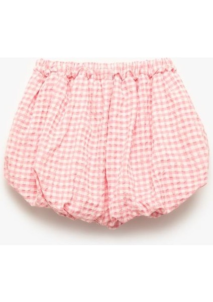 Fiyonk Detaylı Beli Lastikli Pötikareli Balon Etek indirimleri