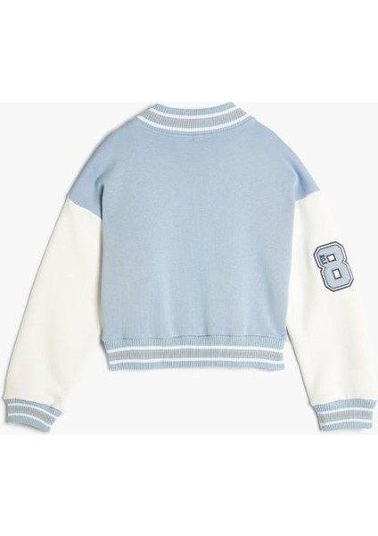 Bomber Kolej Ceket Aplike Detaylı Uzun Kollu Renk Bloklu fırsatları