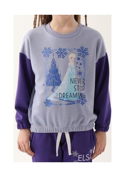 Açık Indigo Kız Çocuk Eşofman Takımı