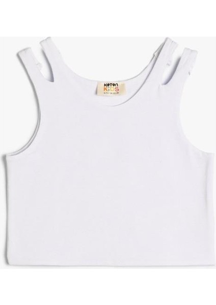 Crop Atlet Çift Askılı Pamuklu