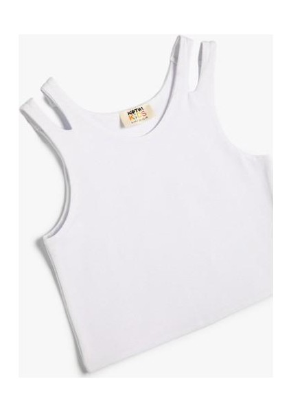 Crop Atlet Çift Askılı Pamuklu