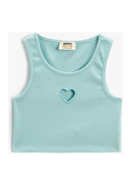 Crop Üst Pencere Detaylı Kolsuz Pamuklu Ribanalı fırsatları