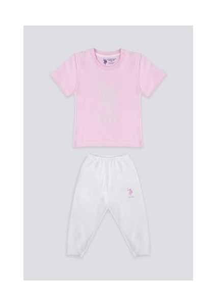Light Tones Pink Açık Pembe Bebek T-shirt Takım indirimleri